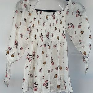 Floral Peasant Top